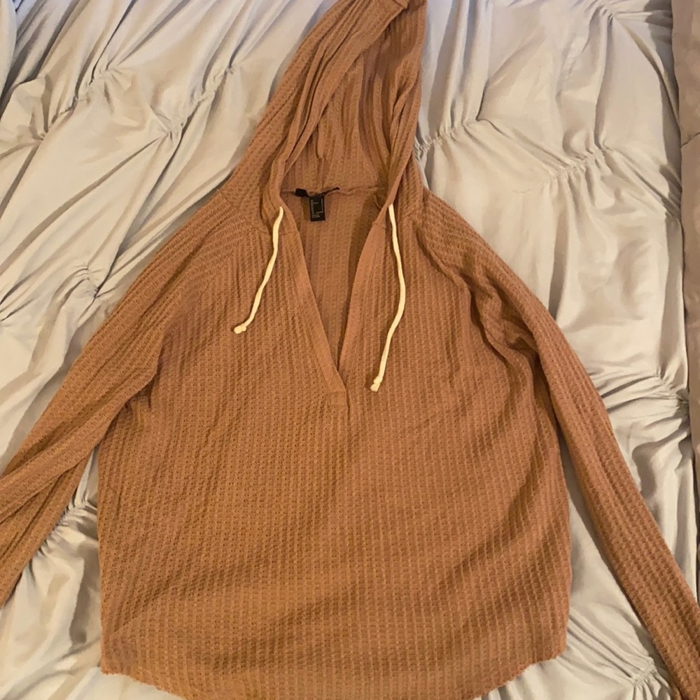 Beige/Pink Forever 21 Hoodie. Size: S
